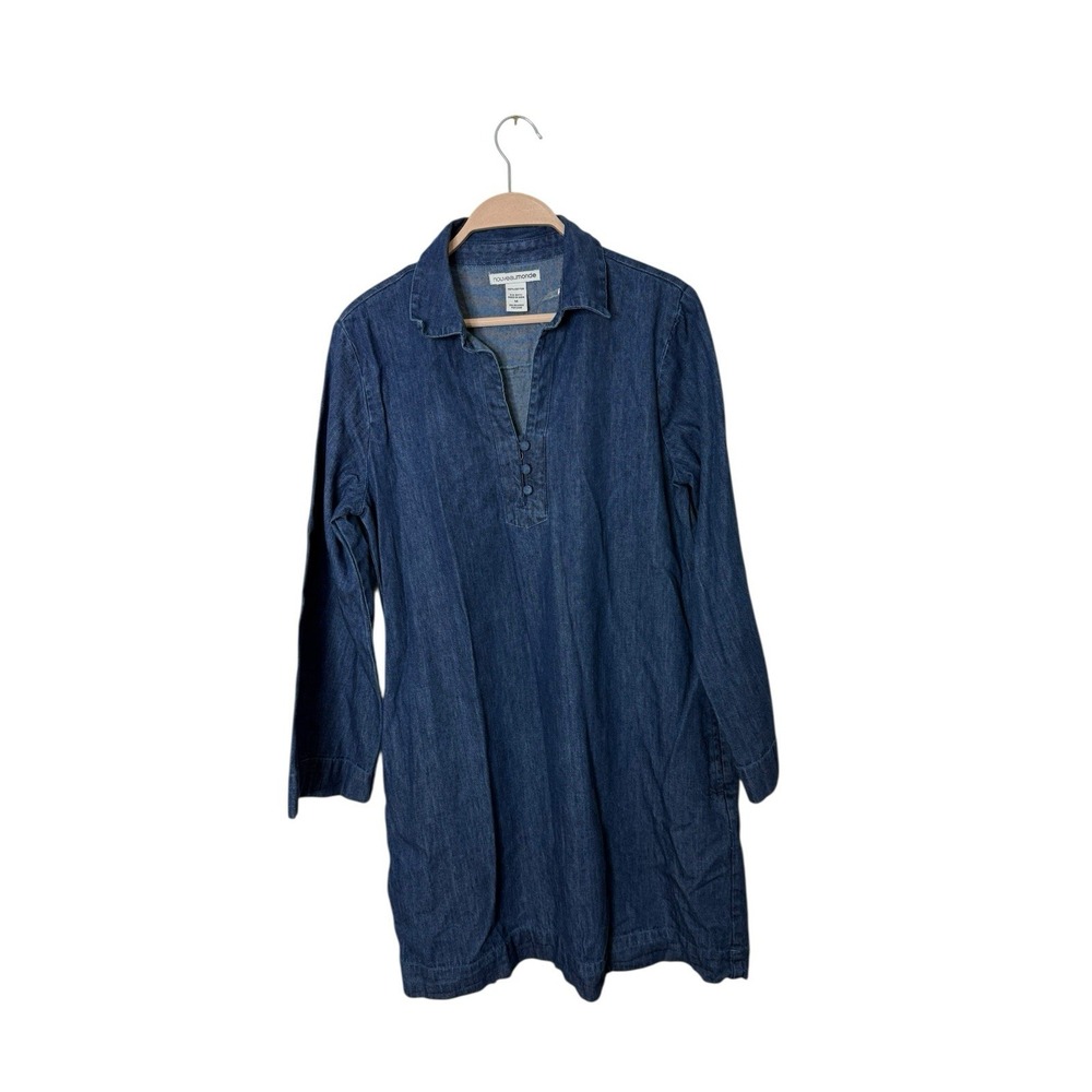 nouveau Monde cotton denim size medium shirt dress womens
